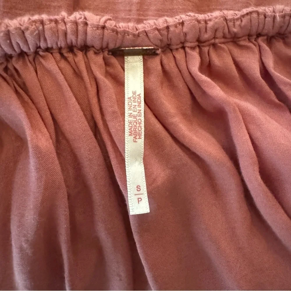 Free People Hailey Mini Dress Pink Open Back Boho Small